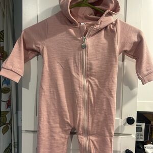 Cozy Pink Hooded‎ Footie One Piece